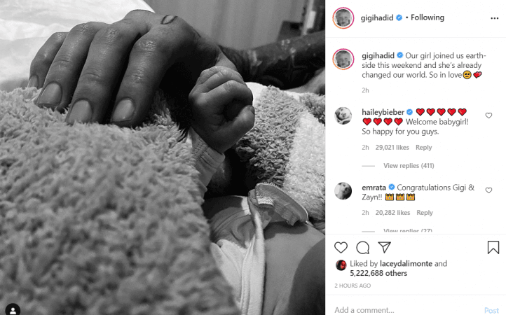 Screenshot of Gigi'S INSTAGRAM