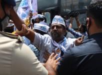 Farm bill protest Mysore Bank Circle