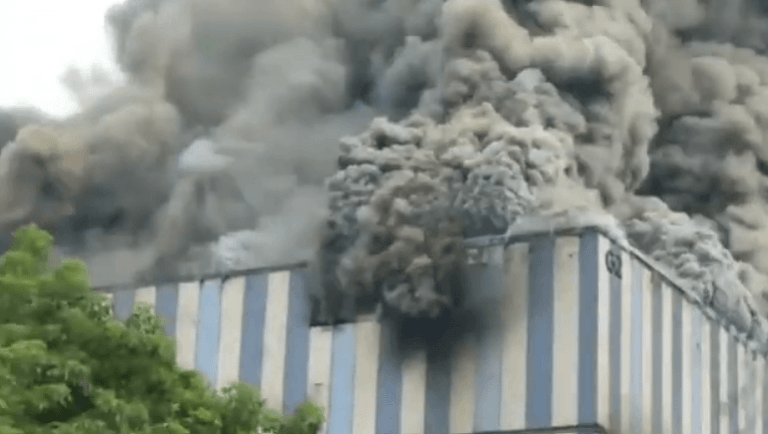 Huawei lab in China caught fire