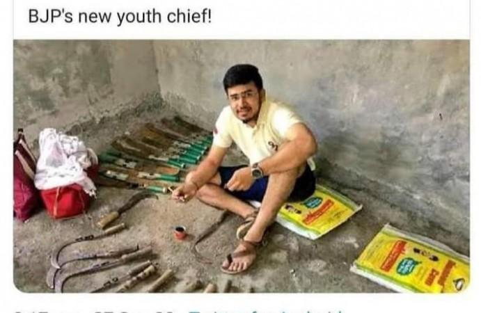 Tejasvi Surya's viral pic posing with weapons is highly out of context