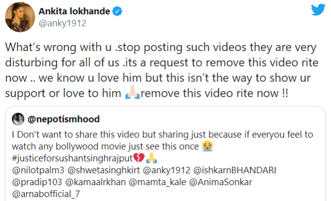 ankita Lokhande schools fan
