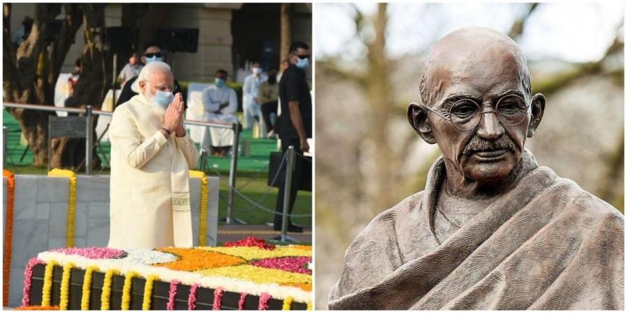 PM Mod at Rajaghat