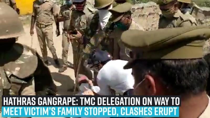 Hathras gangrape: TMC delegation on way to meet victim’s family stopped, clashes erupt
