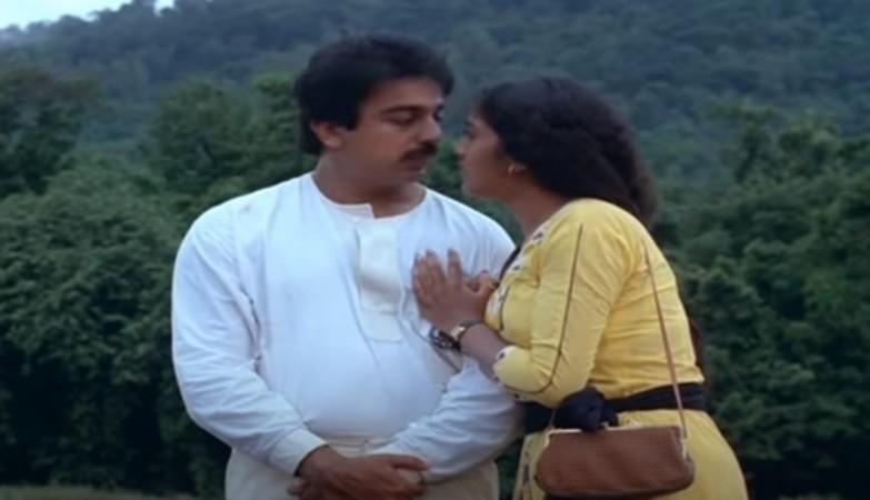 Kamal Haasan and Rekha in Punnagai Mannan Kamal Haasan Rekha