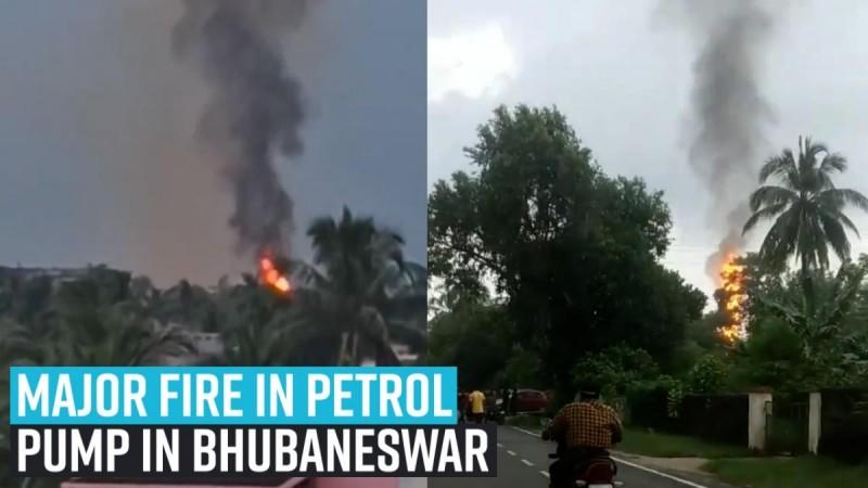 Major fire in petrol pump near governor's house in Bhubaneswar