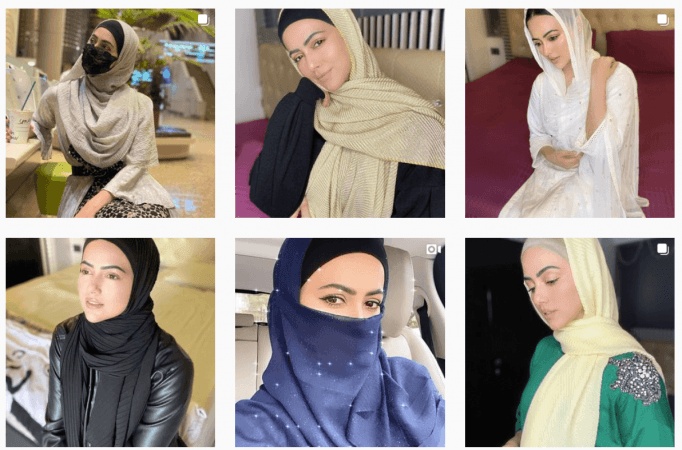 sara khan in hijabs