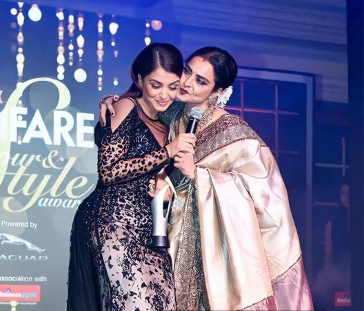Rekha and Aishwarya Rai