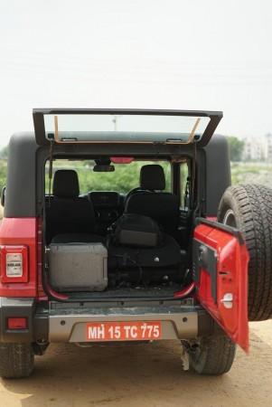 2020 Mahindra Thar boot space with rear seats folded 2020 Mahindra Thar boot space