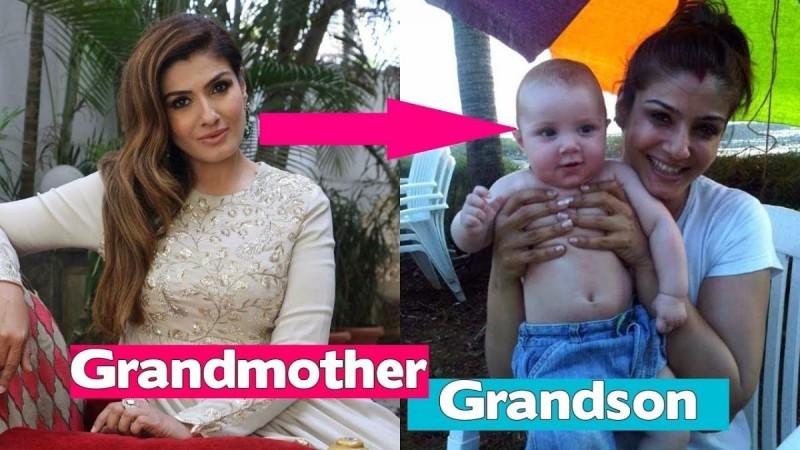 Raveena has a grandson