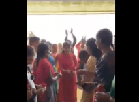 Video of woman being felicitated shared with false claims