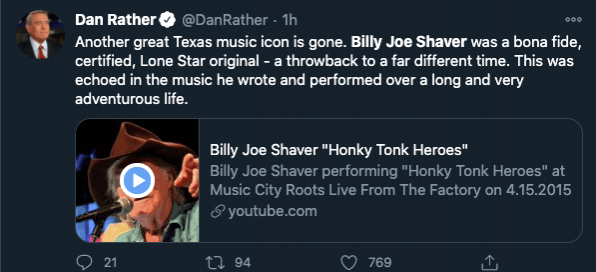 Billy Joe Shave facts Billy Joe Shaver social media tribute