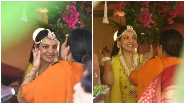 Kajal Aggarwal's haldi ceremony Kajal Aggarwal's haldi ceremony