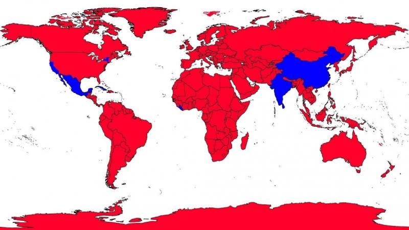 Trump Jr tweets world map painted red US Elections