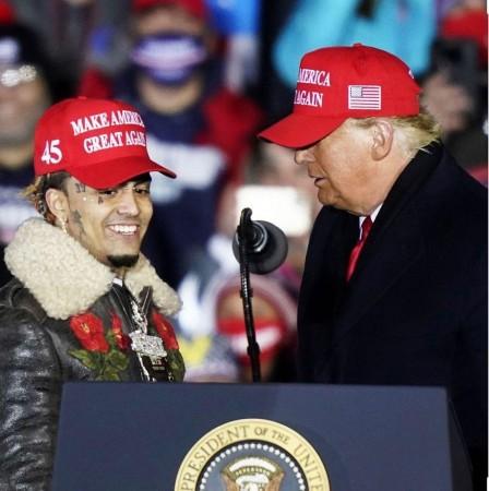 Little Pump with President Trump. Credit -- Instagram@Lil Pump Little Pump with President Trump