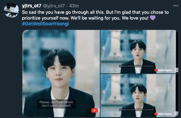 Get well soon Yoongi