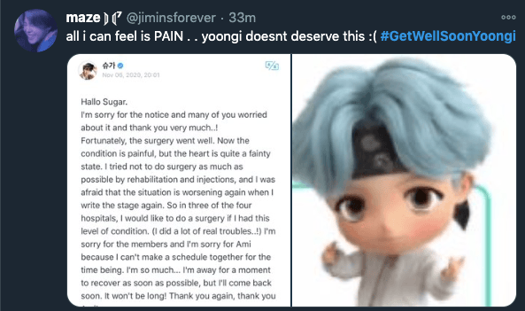 Get well soon Yoongi
