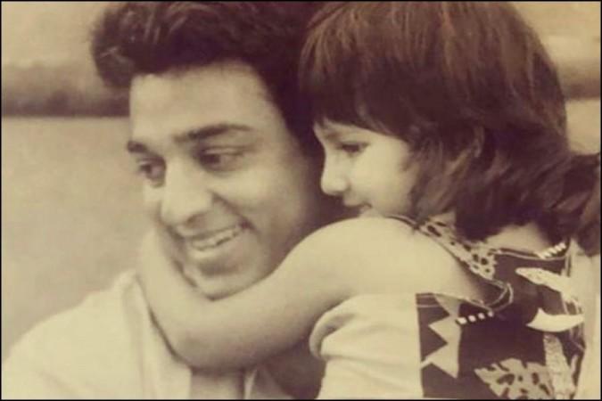 Kamal hassan with daughter