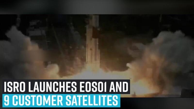 ISRO launches EOS01 and 9 customer satellites from Satish Dhawan Space Centre,Sriharikota.