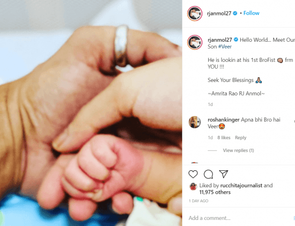 Amrita and RJ Anmol's baby Veer