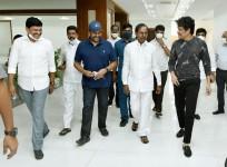 Chiranjeevi meets KCR and Nagarjuna