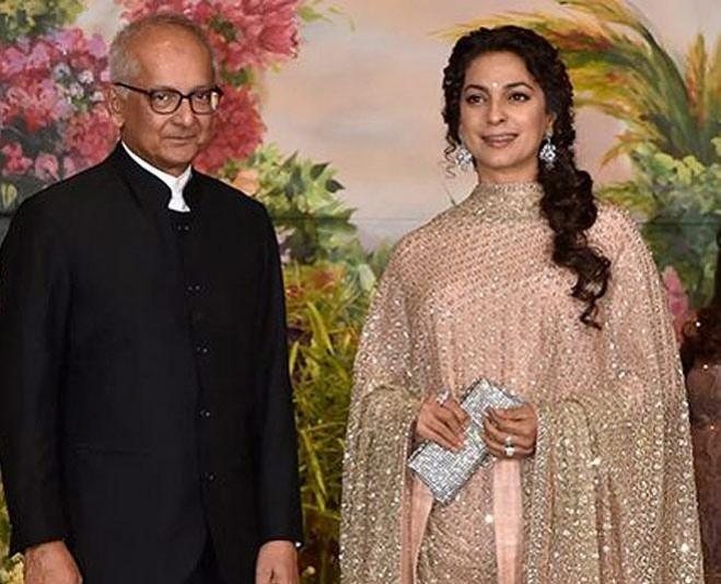 Juhi with her husband Jay