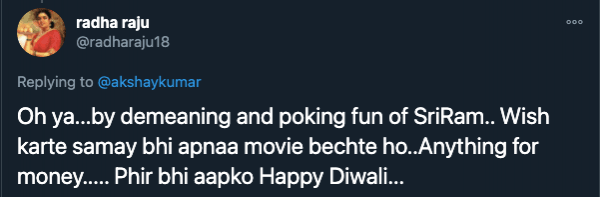 Social Media reaction to Ram Setu movie announcement Akshay Kumar Twitter