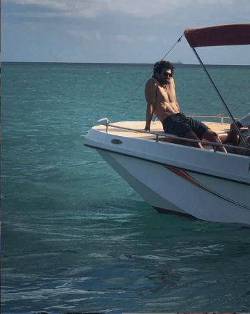 Aditya on the yacht