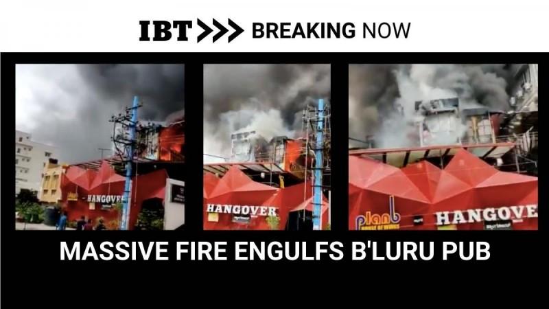 Hangouts pub on fire