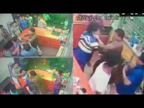 Renu Devi's brother thrashes a shopkeeper in Bihar Pinu