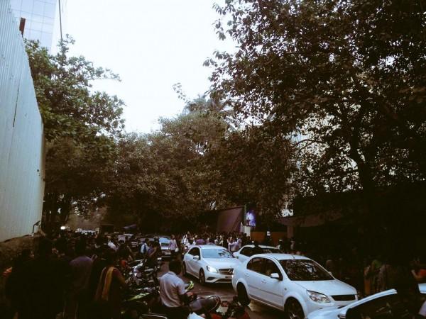 Fans outside YRF to catch the glimpse of SRK