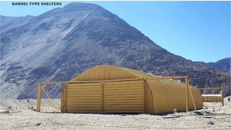 A shelter set up by the Indian Army in eastern Ladakh. Army