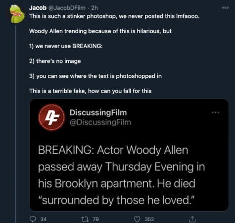 Woody Allen death hoax Woody Allen