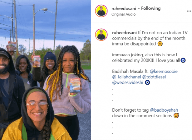 Ruhee has tagged RAPPER Badshah