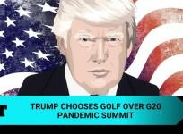 Trump plays golf