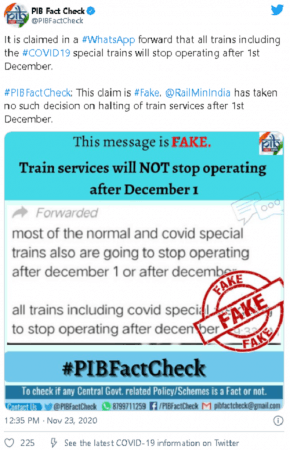 Train services won't be stopped after December 1 Train services won't be stopped after December 1