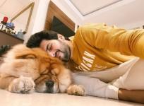 Armaan Malik with dog
