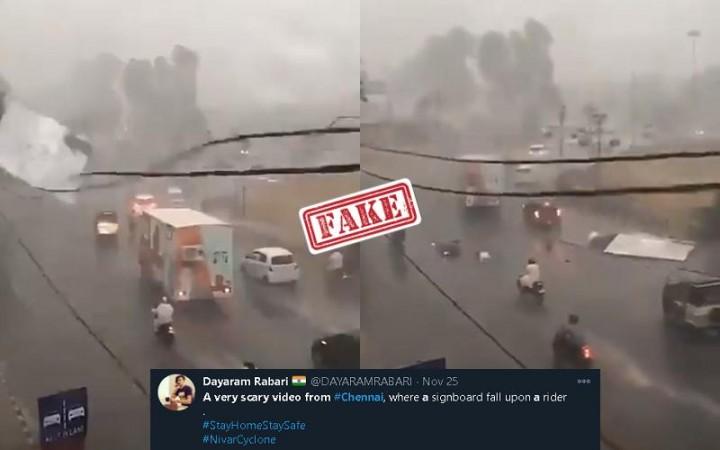 Video from Pakistan shared as cyclone Nivar in Chennai