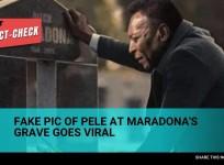 Pele at Maradona's grave