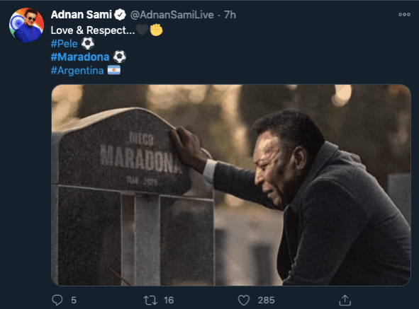 Pele at Maradona's grave pic goes viral