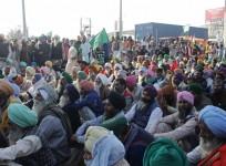 armers continue to protest against the Central Government's Farm Laws at Delhi-Haryana's Tikri border, on Nov 28, 2020. (Photo: IANS)