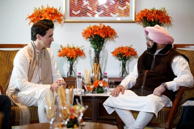 Justin with Amarinder
