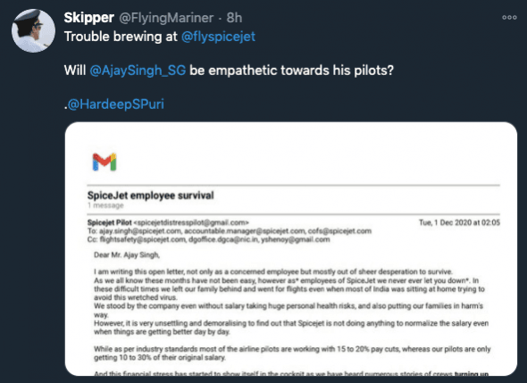 Is flying SpiceJet safe; distressed, overworked pilots call for help