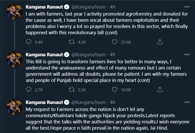 Dil Jeet Liya': Twitter is in Love With Diljit Dosanjh After He Schools  Kangana Ranaut Over Farmers' Protests