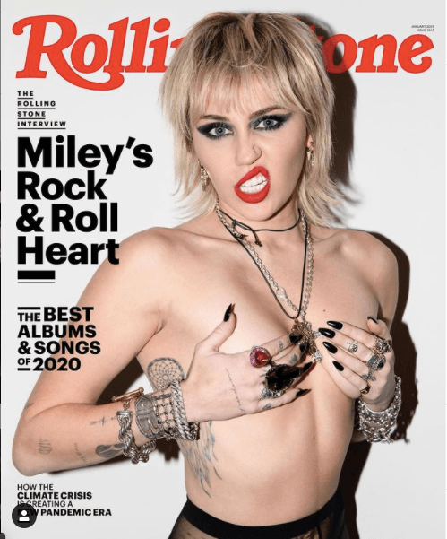 Miley Cyrus Big Tits - Miley Cyrus bares it all for Rolling Stone cover; check out her NSFW  pictures