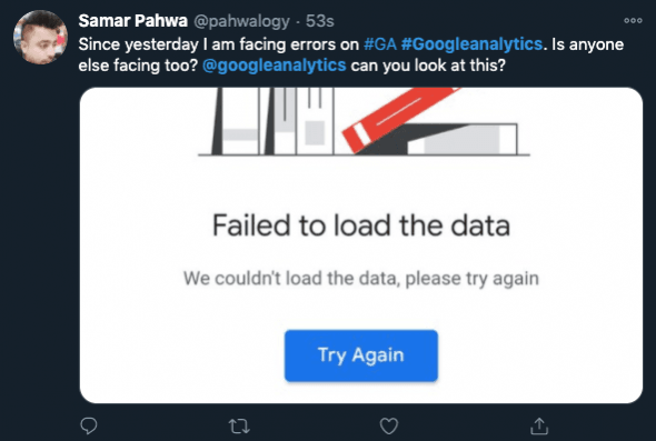 Google Analytics down