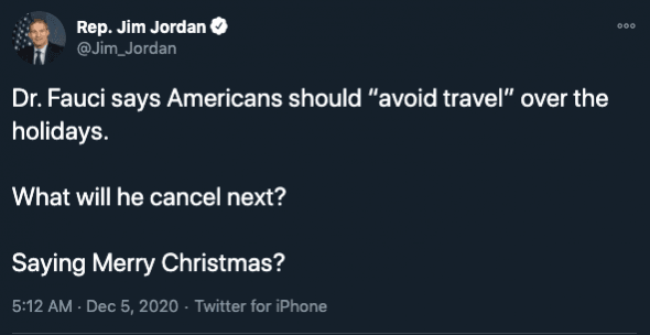 US Rep Jim Jordon vs Fauci