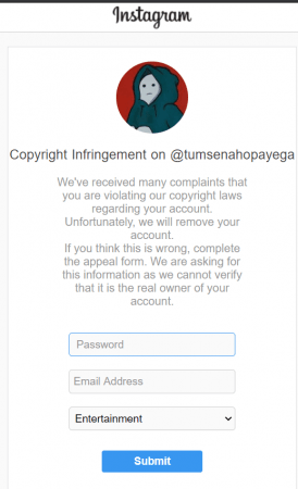copyright infringement scam