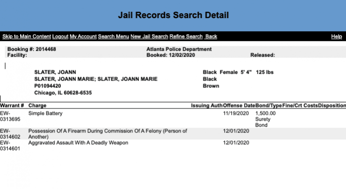 Jail Records Ann Marie