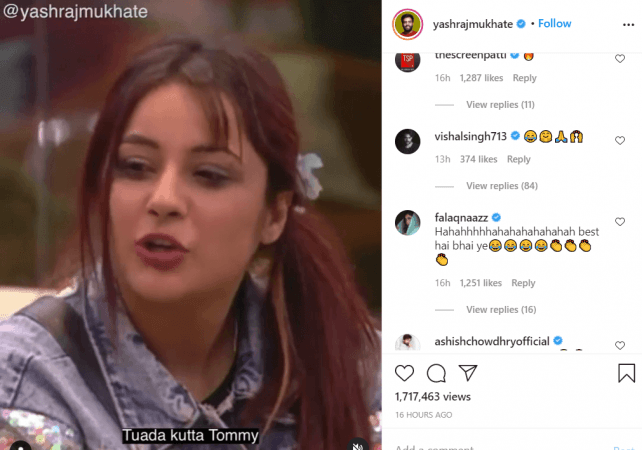 Vishal Aditya Singh comments on Yashraj Mukhate's post