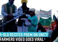 10-yr-old recites poem on unity for farmers at Tikri border, wins accolades, video goes viral